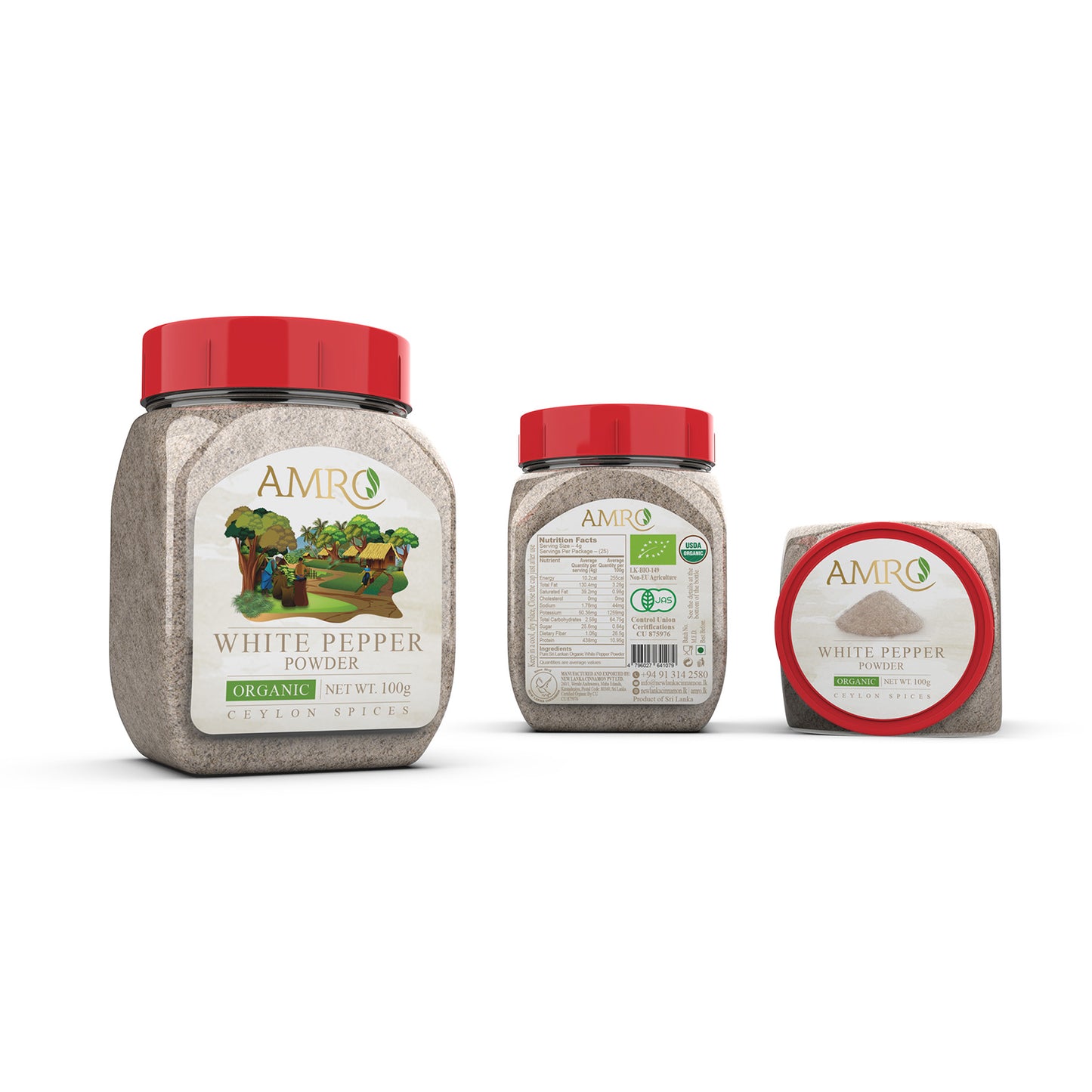 Amro White Pepper Ground-100g