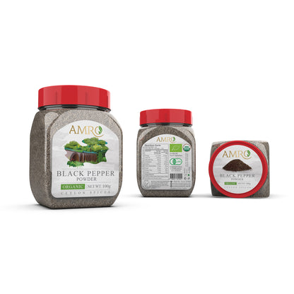 Amro Organic Black Pepper Fine Ground-100g
