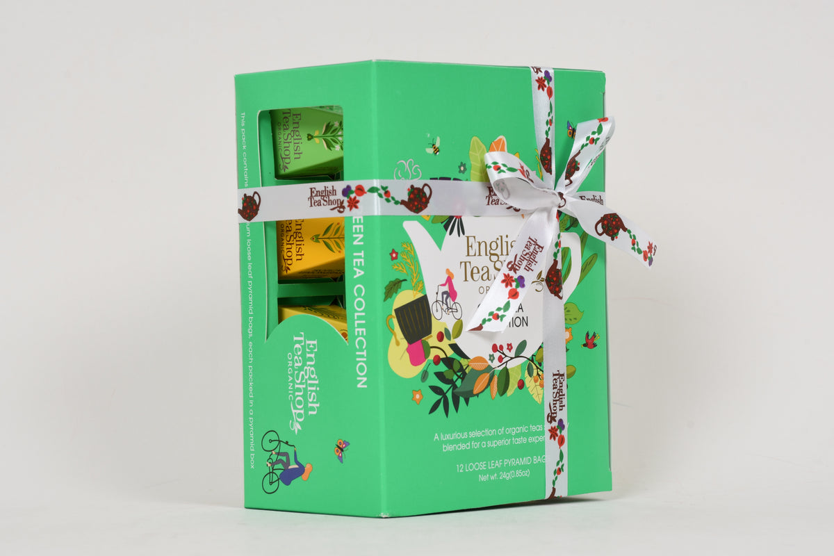 English Tea Shop Organic Premium Green Collection - 12 Nylon Pyramid Bags