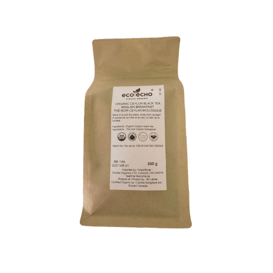 EcoEcho Organic Ceylon Black Tea - English Breakfast - Loose Tea - 250g