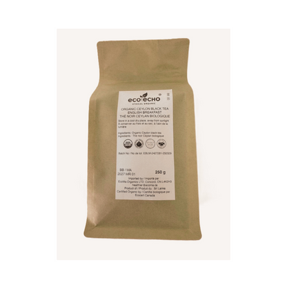 EcoEcho Organic Ceylon Black Tea - English Breakfast - Loose Tea - 250g