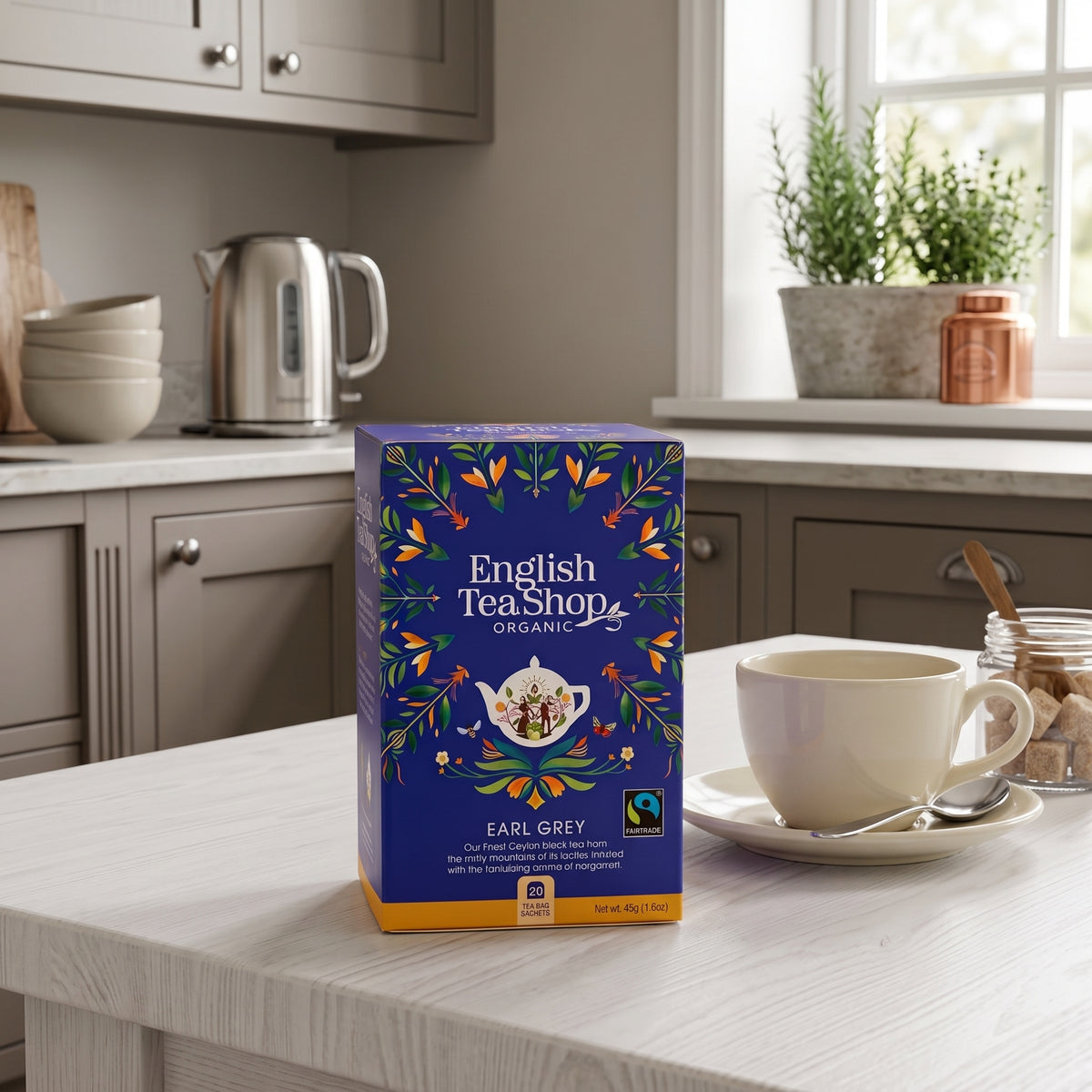 English Tea Shop Organic Fair Trade Earl Grey - 20 Tea Bags Pack