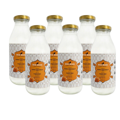 EcoEcho Organic King Coconut Water - 350ml x 6 Combo Deal