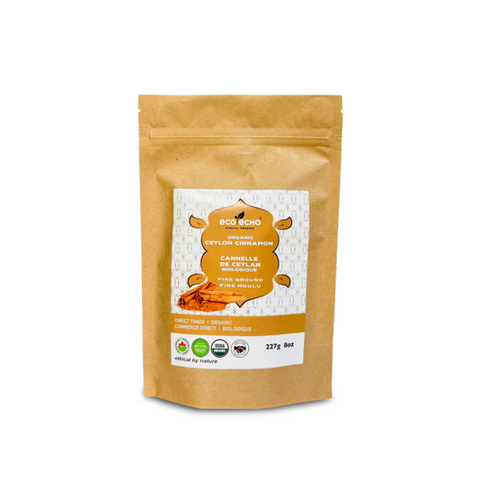 EcoEcho Organic Ceylon "True" Cinnamon Fine Ground - 227g/454g