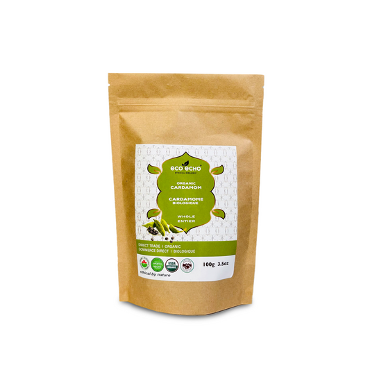 EcoEcho Organic Green Cardamom Pods Whole - 100g