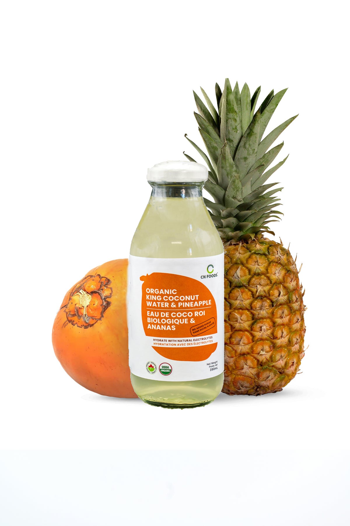 CN Foods Organic Pineapple Infused King Coconut Water - 350ml x 6 Combo Deal