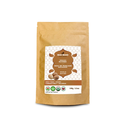 EcoEcho Organic Nutmeg Whole - 227g/100g